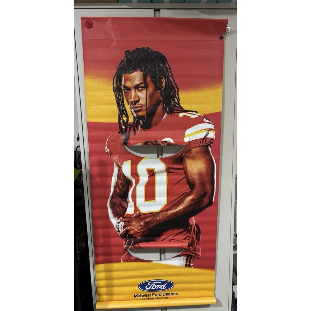 Kansas City Chiefs Isiah Pacheco Pole Arrowhead Stadium Banner Flag Large 30x72